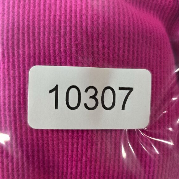 Womens Gap Pink Waffle Tee Thermal Knit Shirt Long Sleeve Round Neck Size XL - Picture 6 of 6